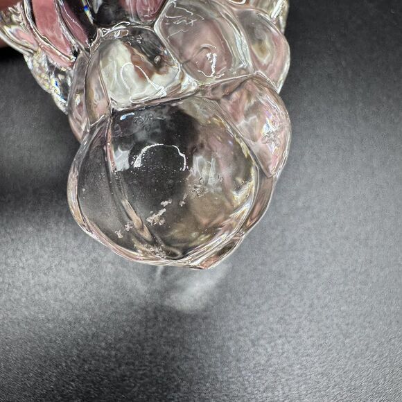 Vintage Heavy Crystal and Brass Grape Cluster Paperweight Art Piece - Picture 9 of 10